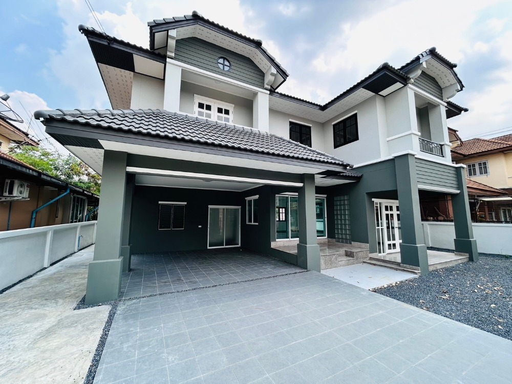 For SaleHousePathum Thani,Rangsit, Thammasat : Single house for sale, newly renovated, ready to move in.