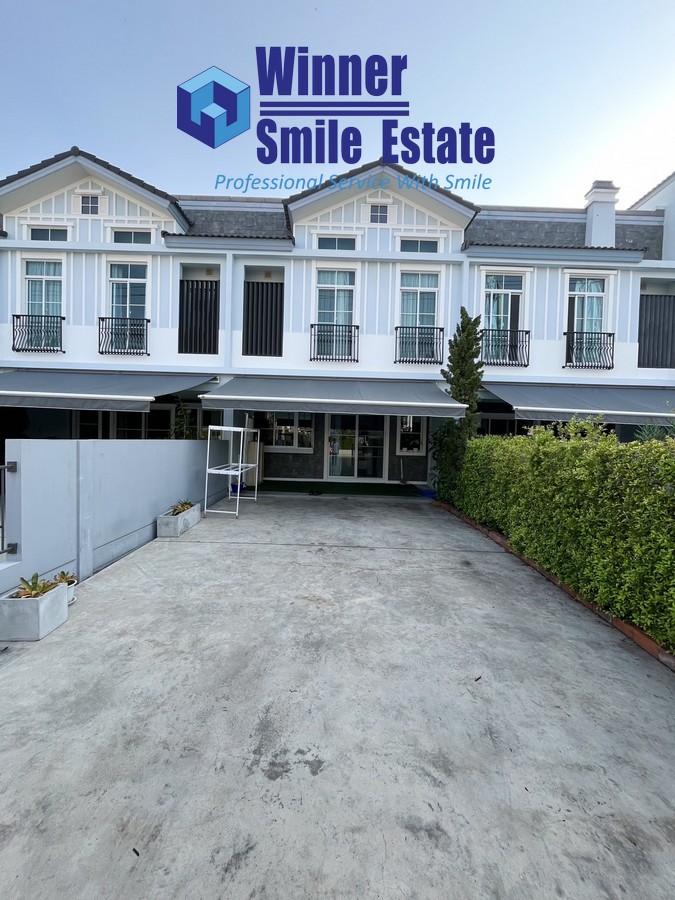 For RentHouseBangna, Bearing, Lasalle : Single house for rent, twin house Indy 2 Bangna - Ramkhamhaeng 2, size 3 bedrooms, 1 maid's room.