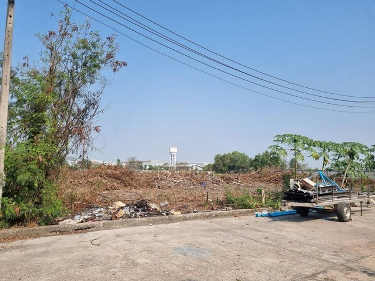For SaleLandChachoengsao : Land for sale, filled in EEC area, purple plan, white dots, Mueang Chachoengsao District, area 40 rai, road width 12 meters, big cars can enter easily, beautiful plot, wide frontage, on public road