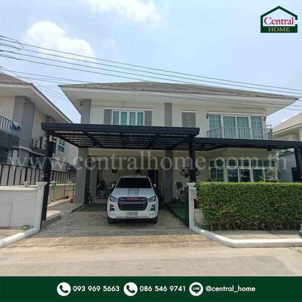 For SaleHouseNonthaburi, Bang Yai, Bangbuathong : Single house, Kunalai Symphony, complete addition with 1 multi-purpose room.