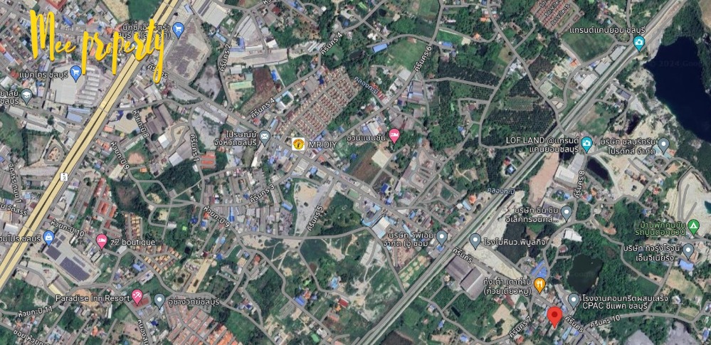 ขายที่ดินพัทยา บางแสน ชลบุรี สัตหีบ : ขายที่ดินเปล่า ทำเลค้าขาย  2 ไร่ 65 ตร.ว อ.เมือง ต.ห้วยกะปิ จ.ชลบุรี ที่ดินกว้าง 32.31 เมตร ยาว 107.89 เมตร ME-146