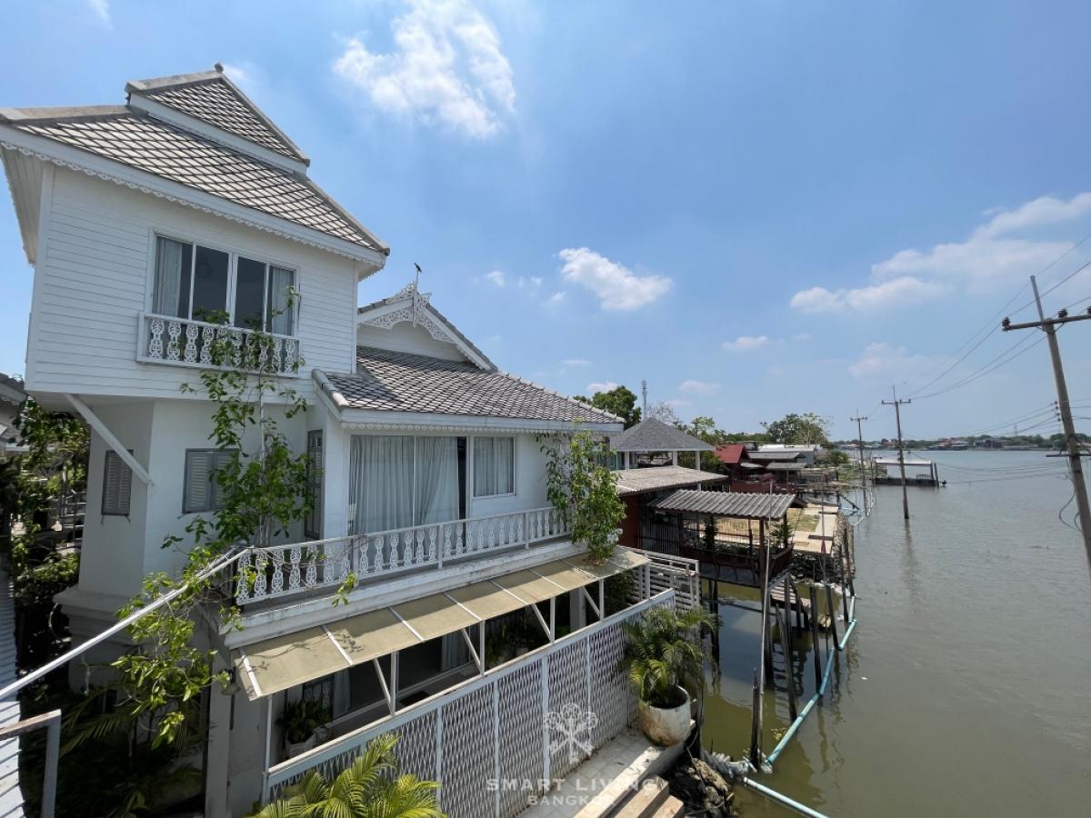 For SaleHousePathum Thani,Rangsit, Thammasat : Luxury Chao Phraya Riverfront House for Sale in Pathum Thani Large Land Ideal for Investment Hotel or Restaurant
