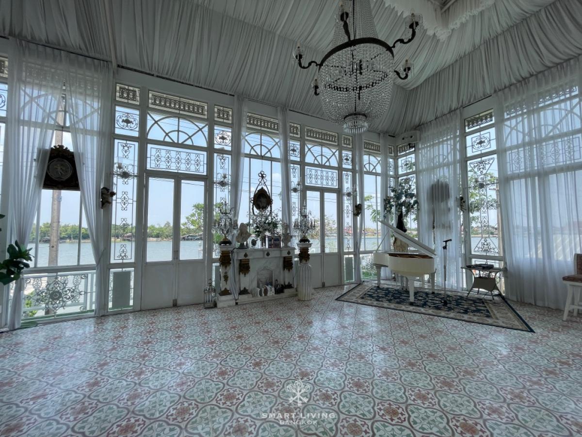 For SaleHousePathum Thani,Rangsit, Thammasat : Luxury Chao Phraya Riverfront House for Sale in Pathum Thani Large Land Ideal for Investment Hotel or Restaurant
