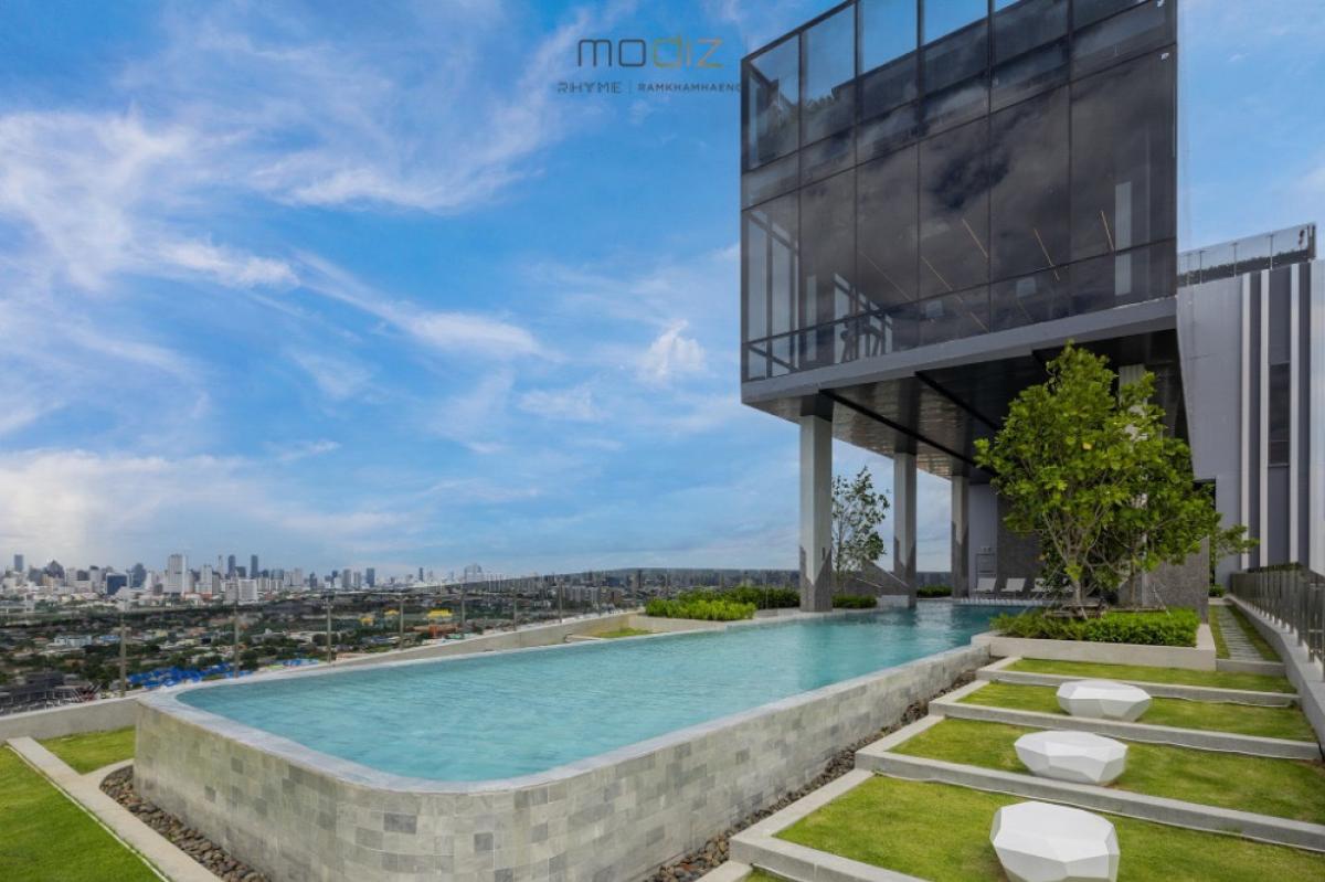 For SaleCondoRamkhamhaeng, Hua Mak : MOdIZ RHYME RAMKHAMHAENG 1 bedroom 31 sq m. Cheap installments 9,900/month Call 095-489-8890