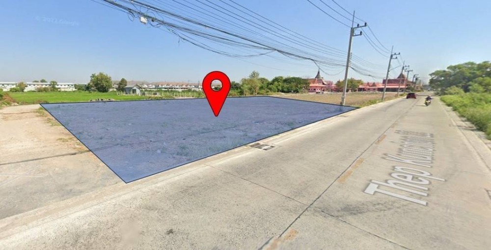 ขายที่ดินปทุมธานี รังสิต ธรรมศาสตร์ : ที่ดินเปล่า ทำเลดีใกล้ตลาดไท ติดถนนซอยเทพกุญชร 22 ต.คลองหนึ่ง อ.คลองหลวง จ.ปทุมธานี เนื้อที่ 1-2-0 ไร่ หน้ากว้างติดถนนสวย