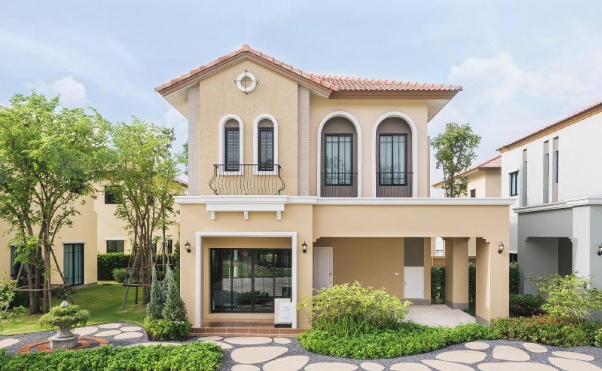 ขายบ้านมีนบุรี-ร่มเกล้า : บ้านเดี่ยว เดอะริคโค้ เรสซิเด้นซ์ วงแหวนฯ-จตุโชติ คลองสามวา กทม. 50.60 ตร.ว. 4นอน 3น้ำ 2จอด