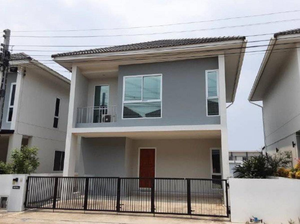 For SaleTownhomeNonthaburi, Bang Yai, Bangbuathong : (Code: N2S00235) Semi-detached house, Thongsiri 3 Sai Noi, Nonthaburi, 3 bedrooms, 3 bathrooms, 2 parking spaces, 48.70 sq m., near the MRT Purple Line (Khlong Bang Phai)