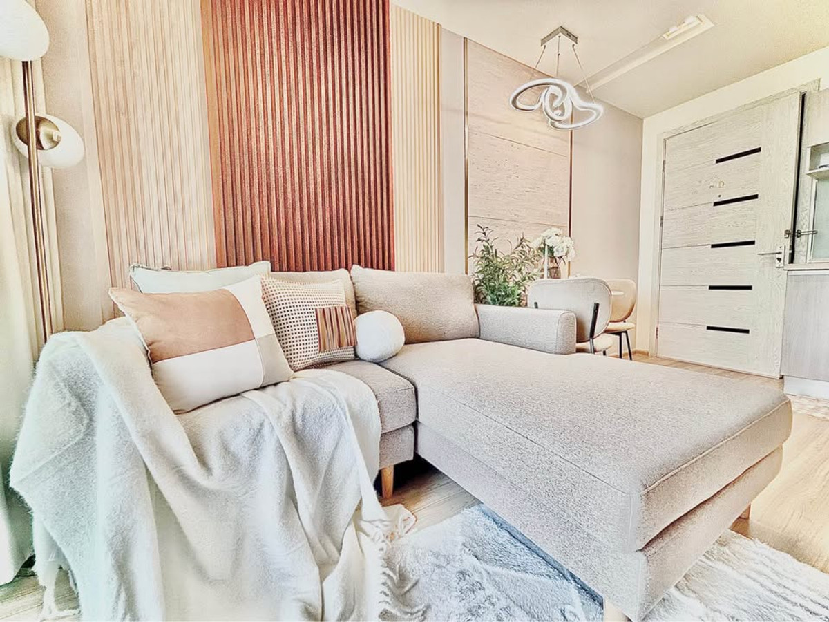 ขายคอนโดอ่อนนุช อุดมสุข : ห้องตกแต่งใหม่สวยหรู ขายด่วน Artemis Sukhumvit 77 ขนาด 31.28ตรม. ชั้น9 เฟอร์ครบ