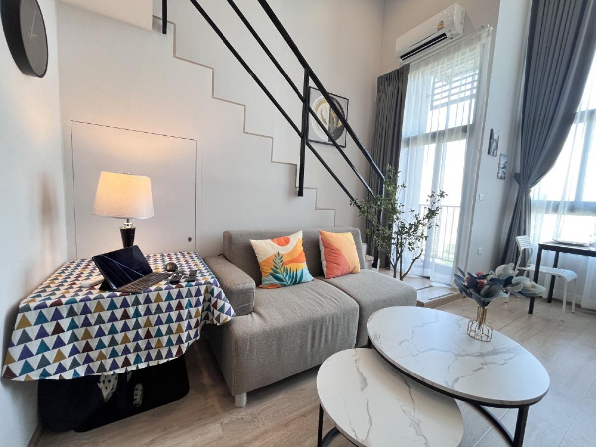 For RentCondoRama9, Petchburi, RCA : Ideo rama9-asoke Studio Hybrid, rent 28,000 baht, beautiful room, ready to move in.