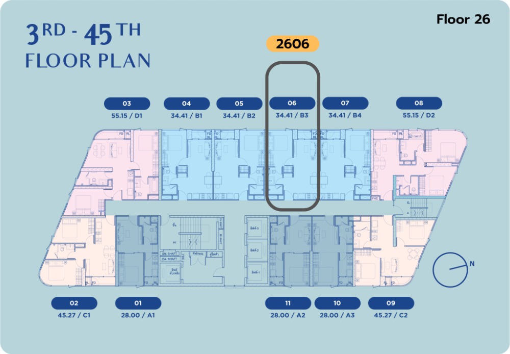 ขายดาวน์คอนโดอ่อนนุช อุดมสุข : Skyrise Avenue สุขุมวิท 64 กลุ่มคอนโด High Rise ภายในซอยสุขุมวิท 64/2 ห่างจาก BTS ปุณณวิถี 470 ม. พร้อมอยู่กลางปี 67