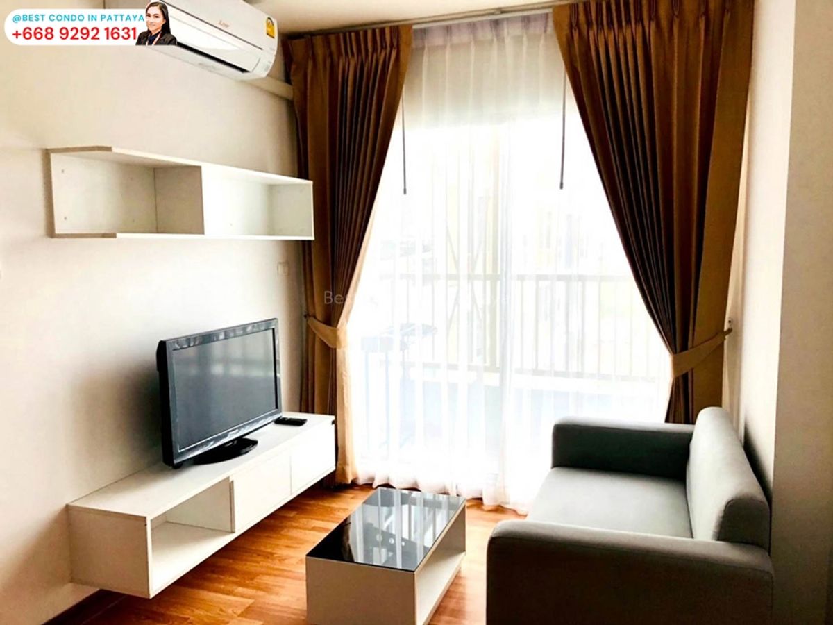 ขายคอนโดพัทยา บางแสน ชลบุรี สัตหีบ : ขาย The Trust Condo Pattaya ชั้น 12A พื้นที่ 30.17 ตรม. พร้อมเฟอร์นิเจอร์และเครื่องใช้ไฟฟ้าครบ สภาพใหม่ พร้อมเข้าอยู่ได้ทันที #รหัสทรัพย์422