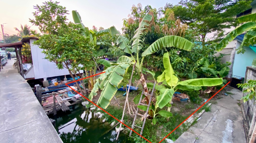 For SaleLandPattanakan, Srinakarin : Land for sale, Suan Luang Subdistrict, Suan Luang District, Soi Phatthanakan 32 next to Phra Khanong Canal, 104 square wa, can build a house and garden