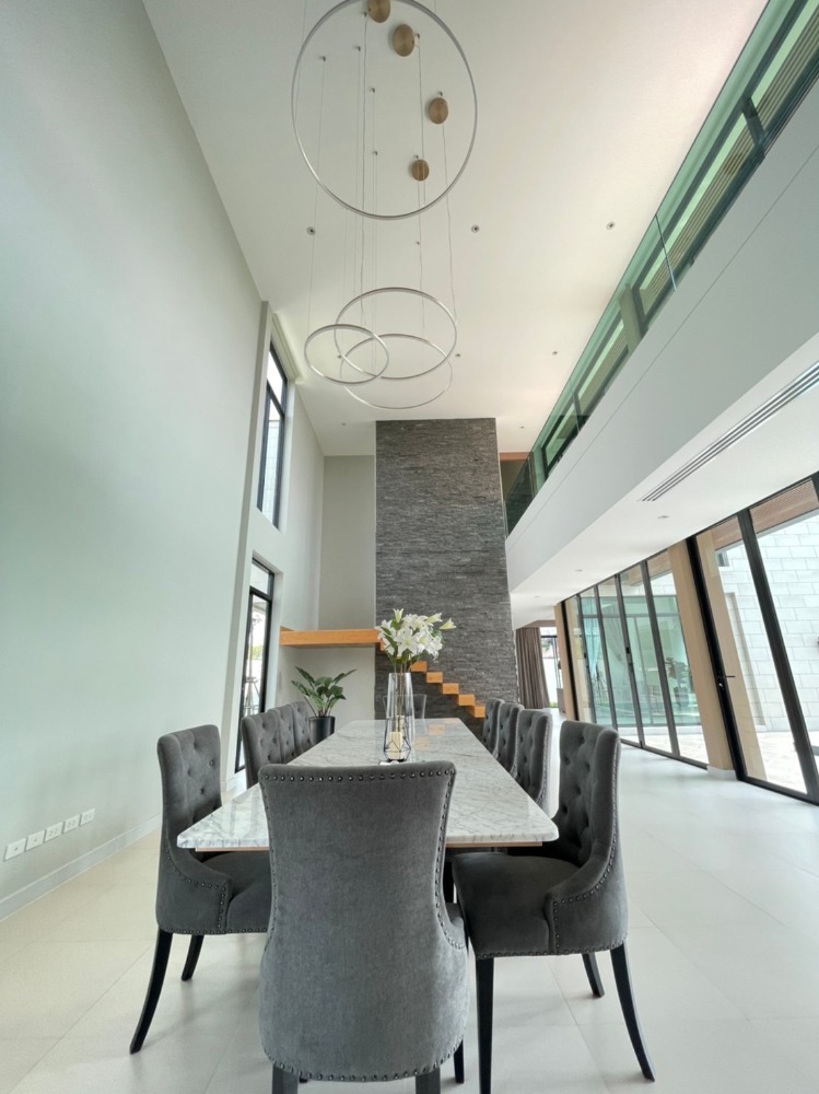 For SaleHouseNawamin, Ramindra : 📢👇Luxury house with private swimming pool Spacious space, decorated in modern style, airy and comfortable. Auspicious house number.