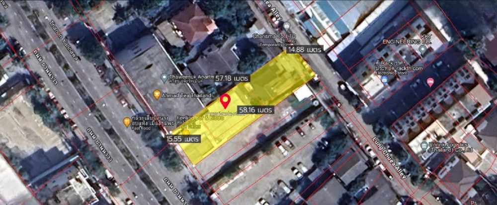 For SaleLandRama3 (Riverside),Satupadit : Special opportunity! Prime location, next to Yannawa Road, land 195.3 sq m. with buildings