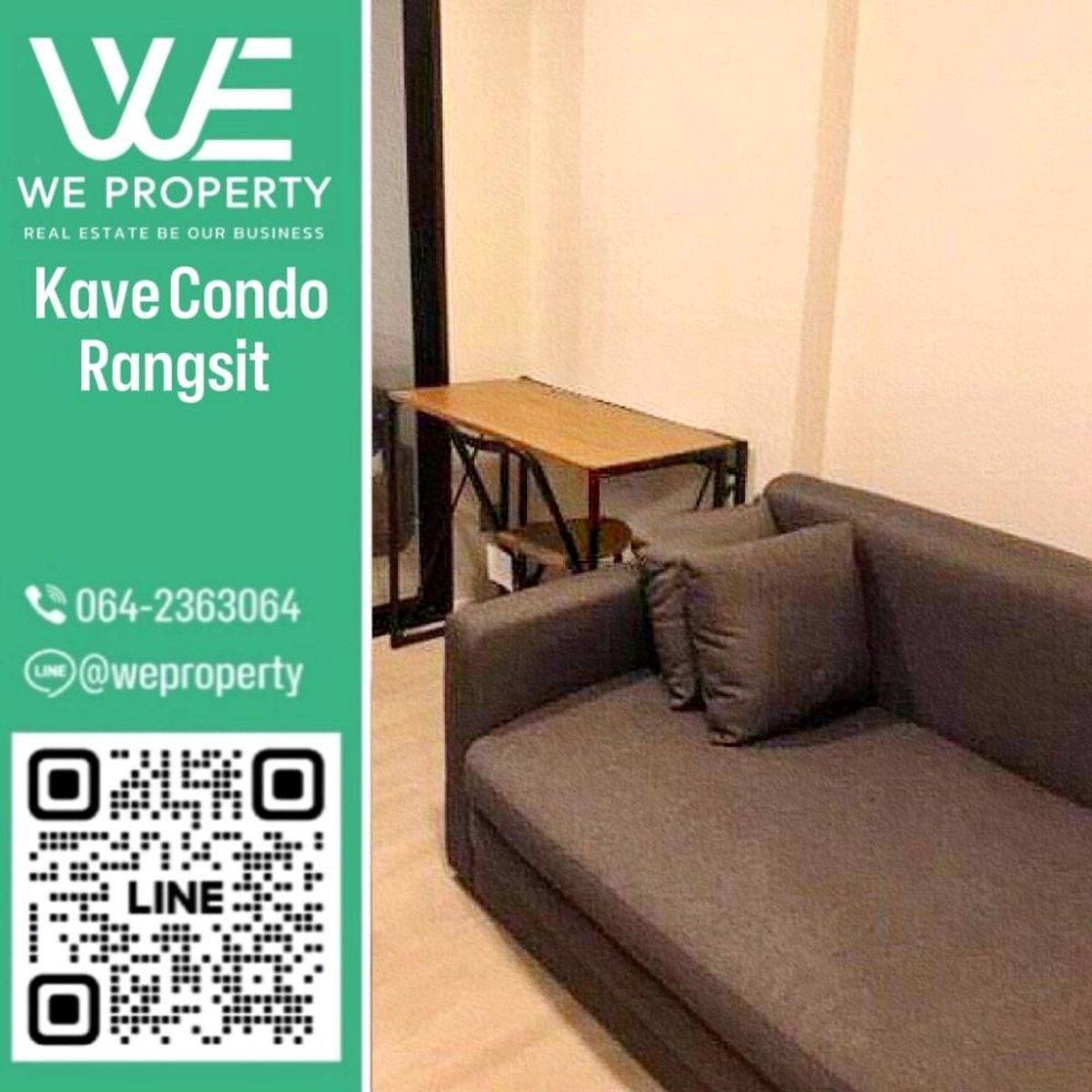ขายคอนโดปทุมธานี รังสิต ธรรมศาสตร์ : ขายด่วนราคาดีมาก⭐Kave Condo ม.กรุงเทพ