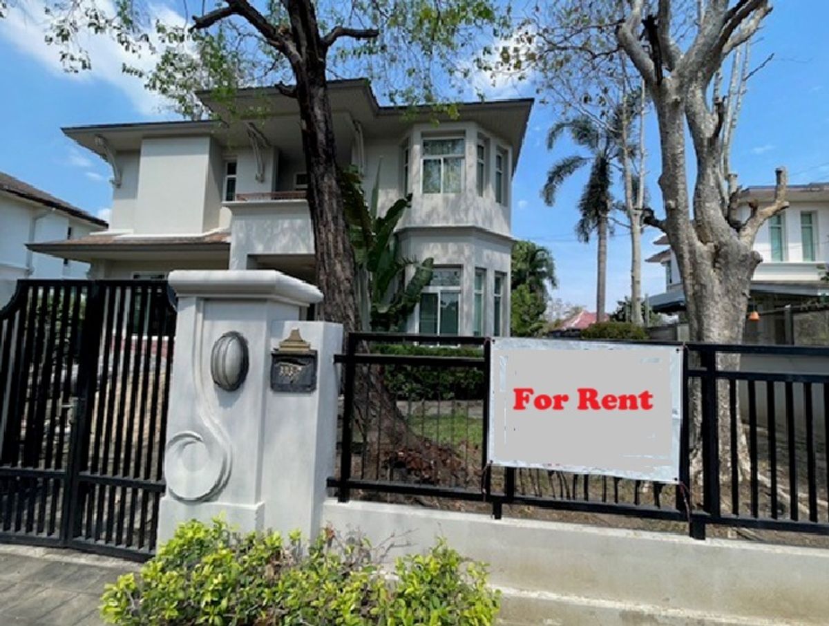 ให้เช่าบ้านสมุทรปราการ สำโรง : For Rent ให้เช่าบ้านเดี่ยว 2 ชั้น หลังใหญ่ หมู่บ้าน อนาวิลล์ - สุวรรณภูมิ เฟอร์นิเจอร์ครบ Fully Furnished / วิวลำคลอง / อยู่อาศัย