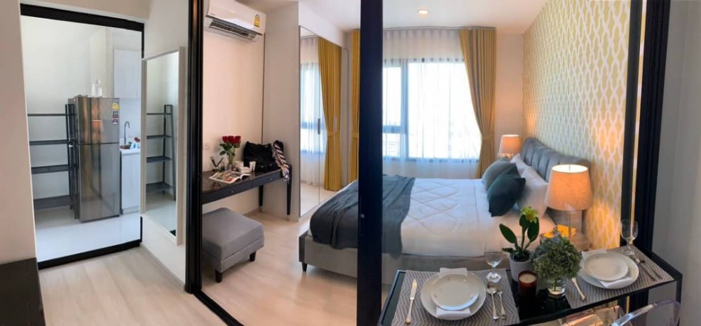 For RentCondoRama9, Petchburi, RCA : Life Asoke 🚄 next to MRT Phetchaburi / 30 sq m. Beautifully decorated room, high floor, room updates every day 📞 Line:@pukkhome (with @ )
