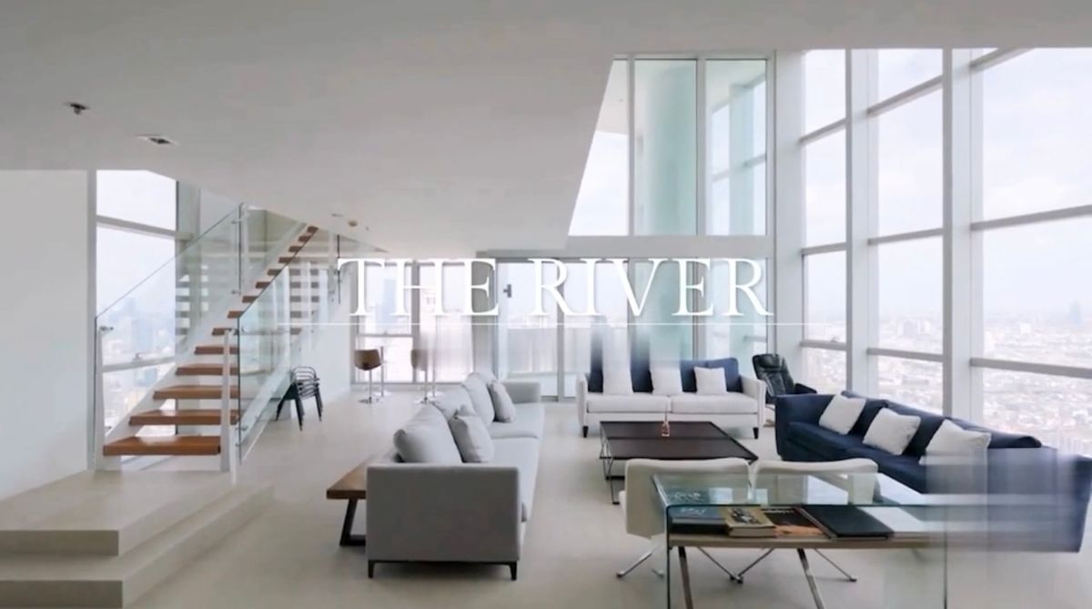ให้เช่าคอนโดวงเวียนใหญ่ เจริญนคร : The River Duplex Penthouse 410sqm. 3bed 400,000/mth Am: 0656199198