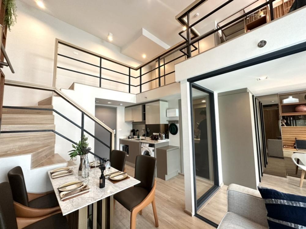For SaleCondoRama9, Petchburi, RCA : Ideo rama9 asoke, hybrid room, easily made into 2 bedrooms. Special clear ceiling