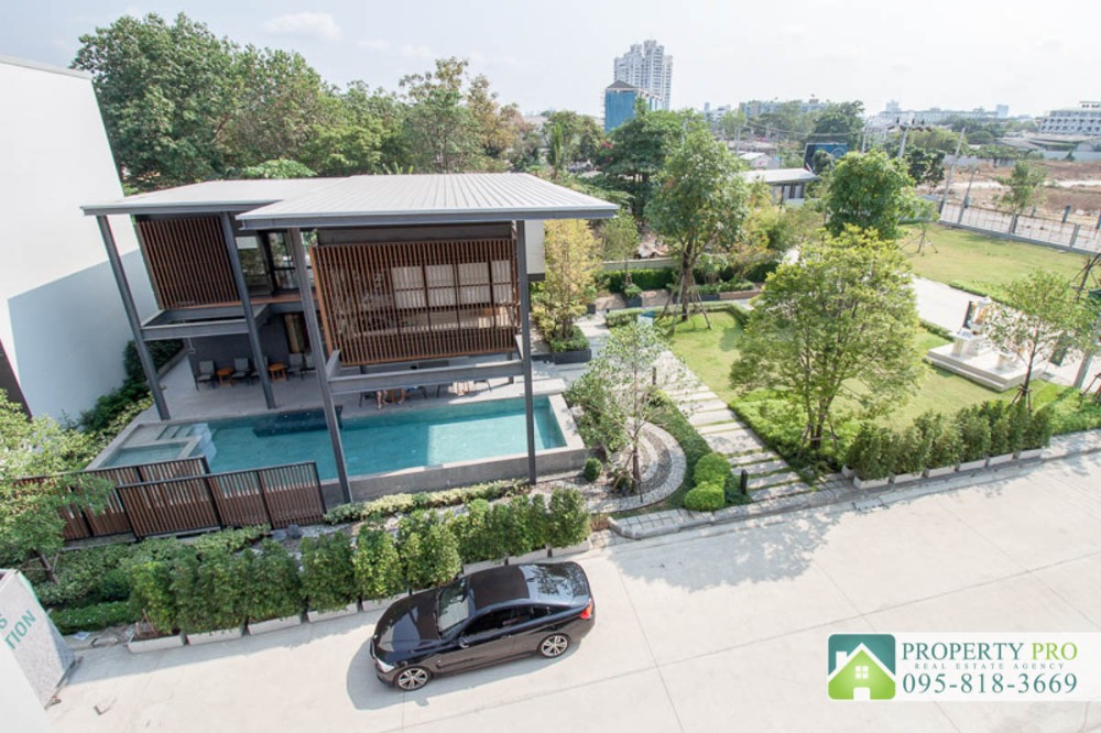 For RentTownhomePattanakan, Srinakarin : MJ24R-008 TownHome for Rent at Shizen Pattanakarn 32, 4 bedroom 22 sqw 220 sqm Fully Furnished Near Onnut, Hua Mak