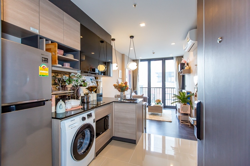 For SaleCondoRama9, Petchburi, RCA : S-LAS122 Condo for sale, The Line Asoke-Ratchada, 18th floor, size 35 sq m., 1 bedroom, 1 bathroom, 5.511 million 064-959-8900