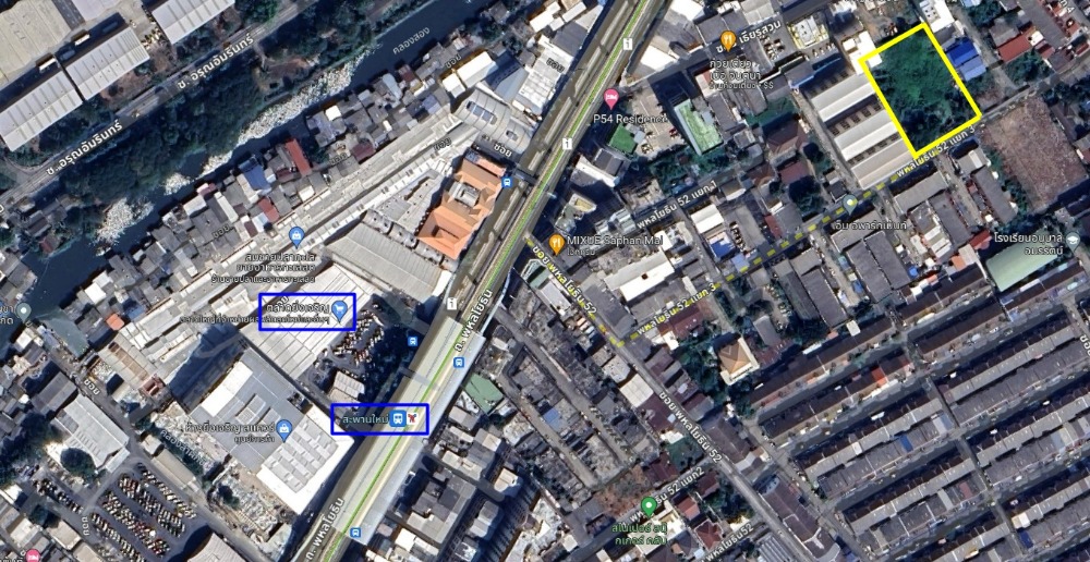 For SaleLandNawamin, Ramindra : Land 1-3-64 rai, Soi Phahonyothin 52, Intersection 3, 350 meters from BTS.
