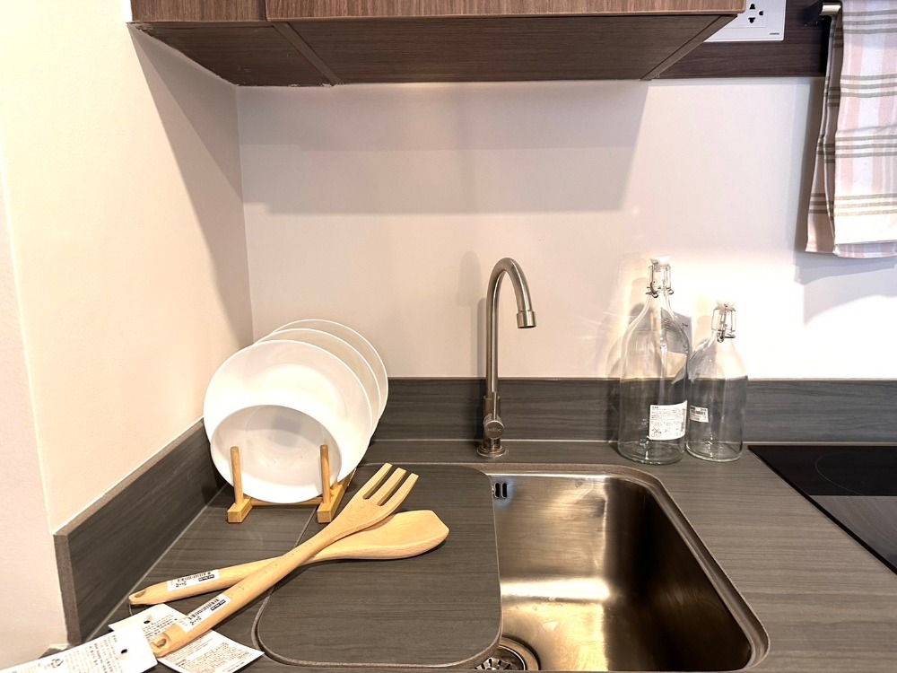 For RentCondoLadprao101, Happy Land, The Mall Bang Kapi : For rent: The Origin Bangkapi, electrical appliances + complete furniture. New room, first hand No one has rented it yet.