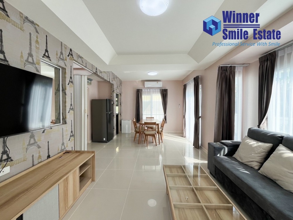 For RentHouseBangna, Bearing, Lasalle : 2-story detached house for rent, Prueklada Bangna, 50 sq m, Soi ABAC Bang Bo.