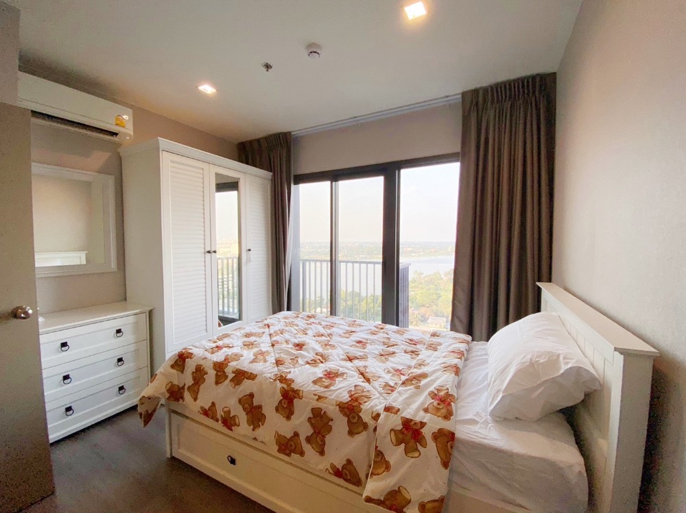 For SaleCondoRattanathibet, Sanambinna : ✨✨Urgent sale The Politan Aqua, river view, 1 Bed 30 sq m, 18th floor, Building B, near MRT Purple Line, Phra Nang Klao Bridge Station. The room is in new condition, rarely lived in ✨✨
