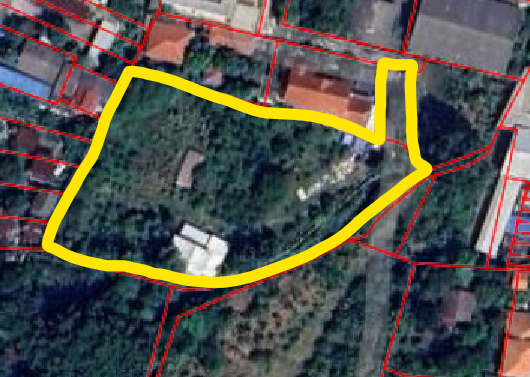 For SaleLandBang kae, Phetkasem : Almost 3 rai of land, Tha Phra intersection, wooden house, already filled in.