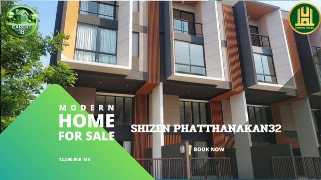 For SaleTownhomePattanakan, Srinakarin : Shizen, a 3.5-storey luxury townhouse in a high-class society, worth living in. #Pattanakarn32 #Pattanakarn #Townhouse