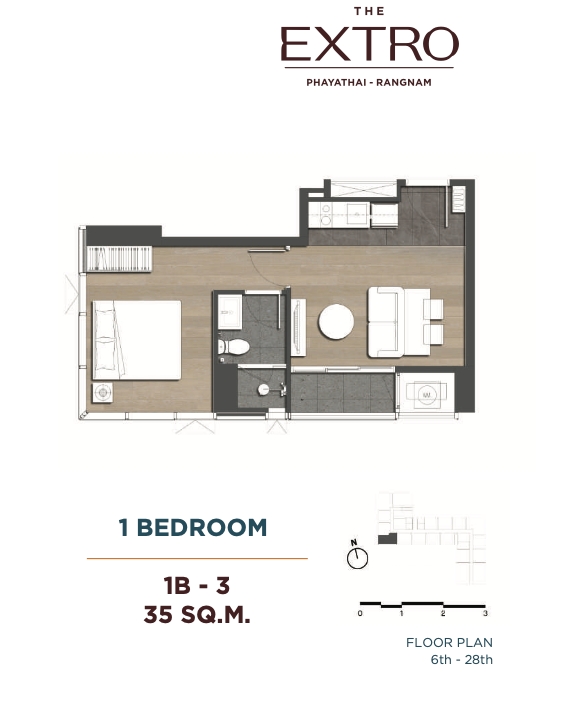 For SaleCondoRatchathewi,Phayathai : 🔥 Best Price Deal! 🔥 THE EXTRO Phayathai - Rangnam 1 Bedroom | 1 Bathroom | 35 SQ.M. 💥 Starting from only 7.59 MB   📞 Call now: 081-983-6625