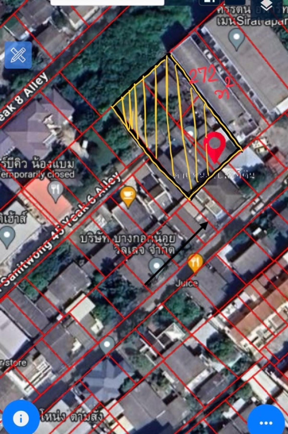 For SaleLandPinklao, Charansanitwong : Beautiful plot of land for sale in Pinklao location, near Central, near Siriraj.