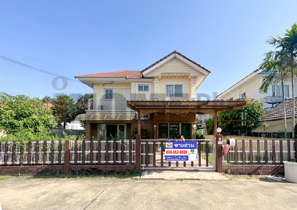 ขายบ้านนนทบุรี บางใหญ่ บางบัวทอง : บ้านเดี่ยวคุณาภัทร1 หลังมุม บ้านสวยพร้อมอยู่ ถนนบ้านกล้วย-ไทรน้อย