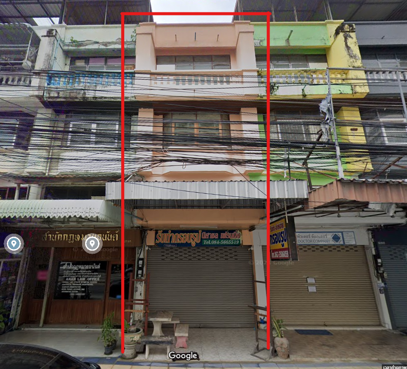 For SaleShop HousePattaya, Bangsaen, Chonburi : Commercial building for sale Next to Thepprasit Road Near Thep Phraya Intersection