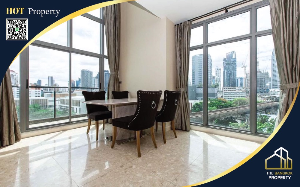 For RentCondoSukhumvit, Asoke, Thonglor : For rent: The Crest Sukhumvit 34, luxury condo on Sukhumvit Road, Duplex style, 2 bedrooms, 2 bathrooms, open view, fully furnished, near BTS Thonglor.