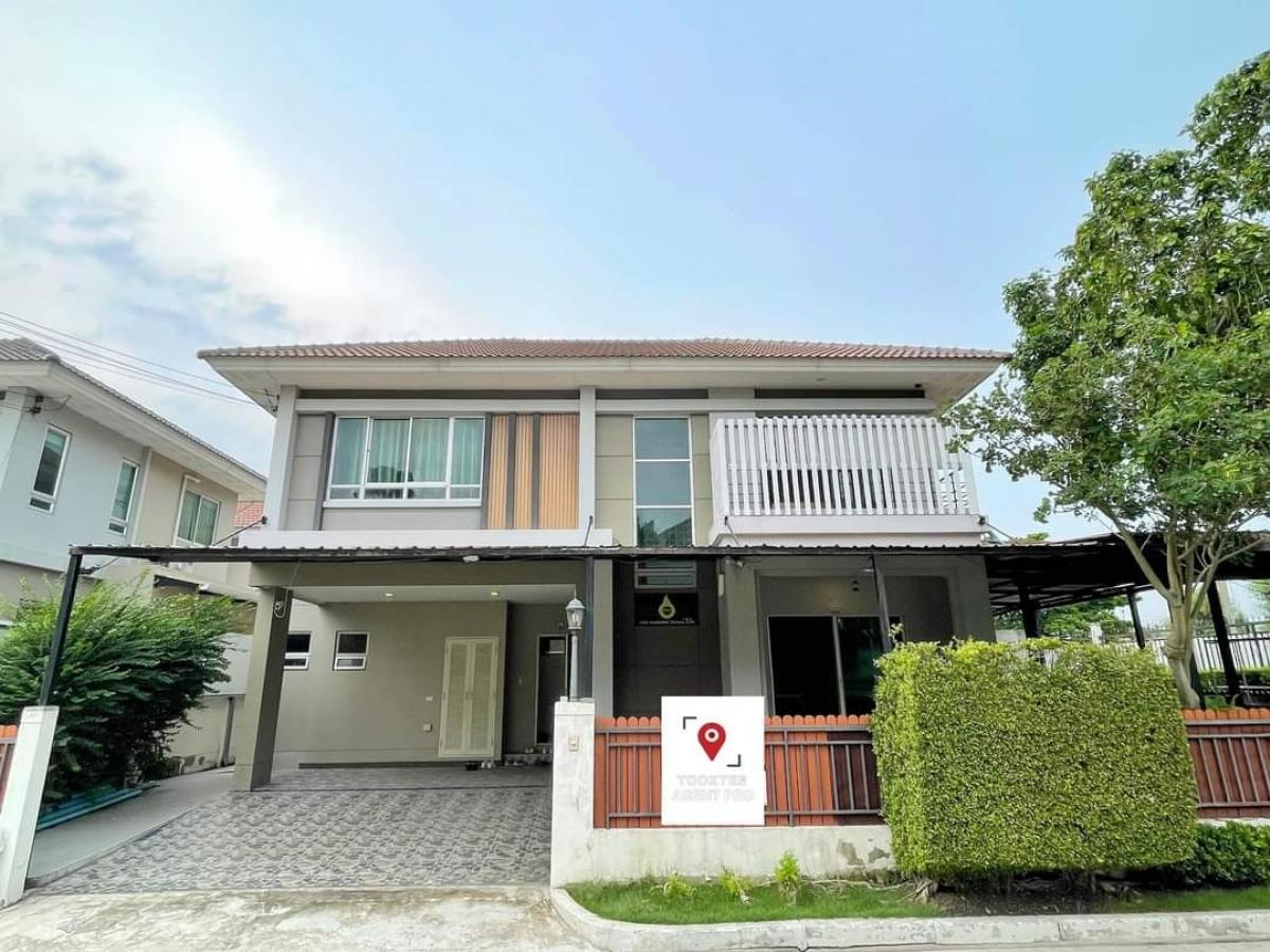 For SaleHouse : ขายบ้านอ่อนนุช ประเวศ หมู่บ้านไลฟ์ บางกอก บูเลอวาร์ด วงแหวน อ่อนนุช 2 หลังริมใน หน้าบ้านติดสวน 62.3 ตร.ว.