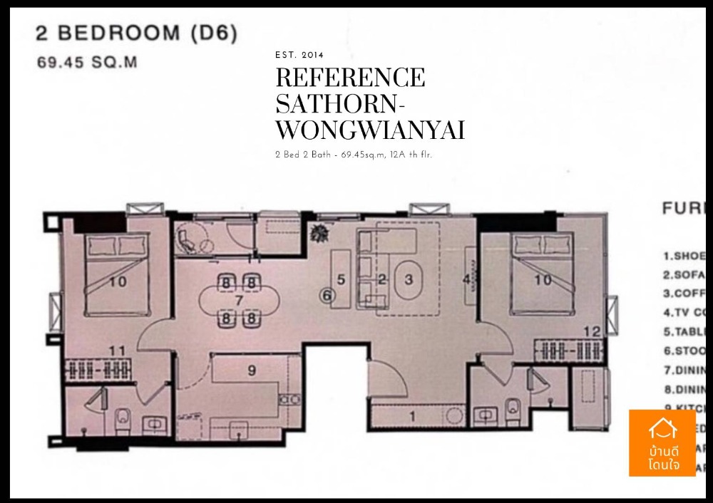 ขายดาวน์คอนโดวงเวียนใหญ่ เจริญนคร : ขายดาวน์ด่วน!! คอนโด Reference สาทร วงเวียนใหญ่ (69.45 ตร.ม.) ชั้น 12A  130เมตร ถึง BTS วงเวียนใหญ่