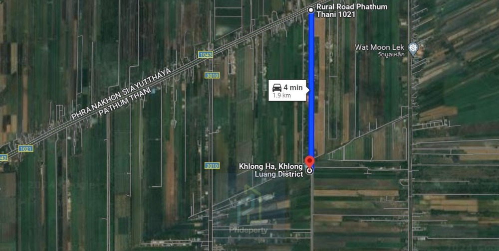 ขายที่ดินปทุมธานี รังสิต ธรรมศาสตร์ : ขาย ที่ดินเปล่า 20 ไร่ หน้ากว้าง คลองห้า ฝั่งตะวันออก คลองหลวง ปทุมธานี ใกล้ทางหลวงอยุธยา