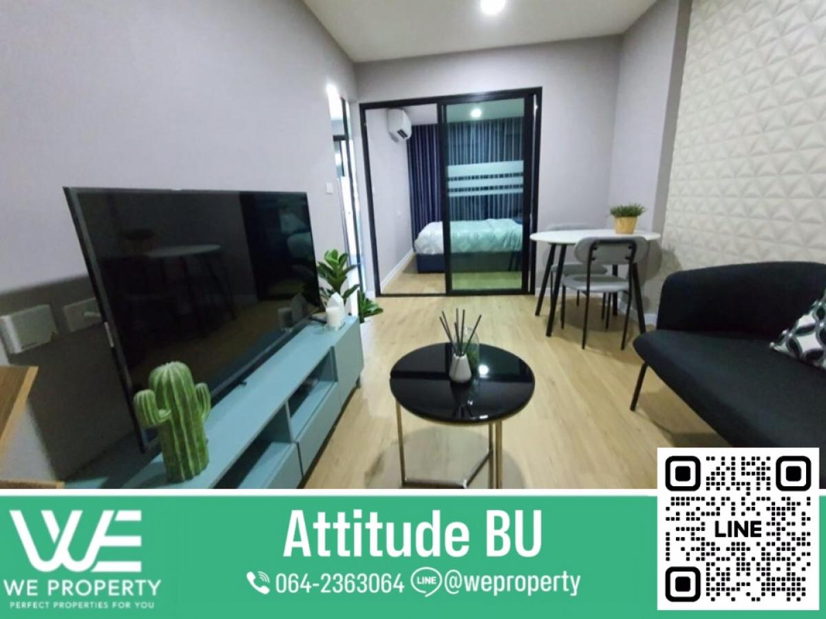 For SaleCondoPathum Thani,Rangsit, Thammasat : Beautiful room facing north, not hot⭐Attitude BU, Bangkok University