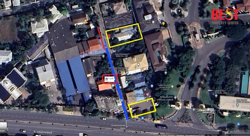 For SaleLandPhutthamonthon, Salaya : Empty land for sale on Borommaratchachonnani Road 74, best location next to the luxury village The Grand.