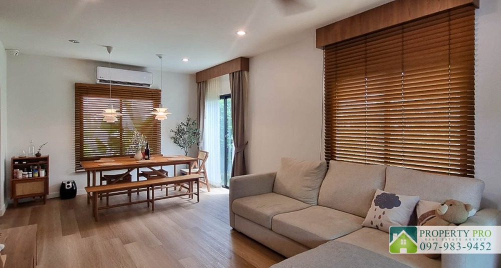 For SaleHouseBangna, Bearing, Lasalle : House for Sale Burasiri Bangna, 3 bedroom 50 sqw 113 sqm Fully Furnished Near Bang Bo, Bang Phli, Assumption University : EL24S-035