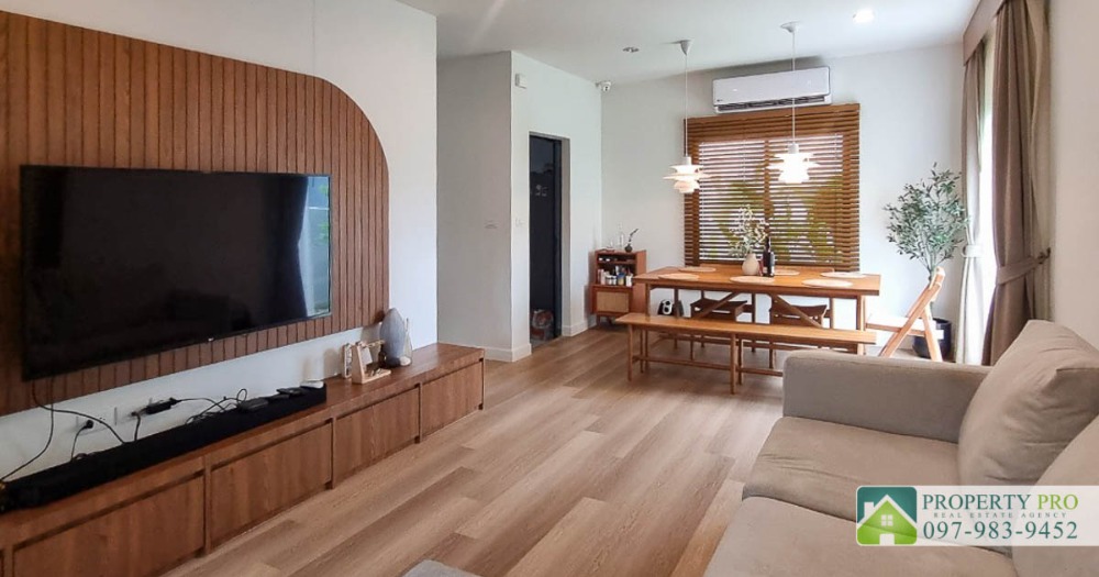 For SaleHouseBangna, Bearing, Lasalle : House for Sale Burasiri Bangna, 3 bedroom 50 sqw 113 sqm Fully Furnished Near Bang Bo, Bang Phli, Assumption University : EL24S-035