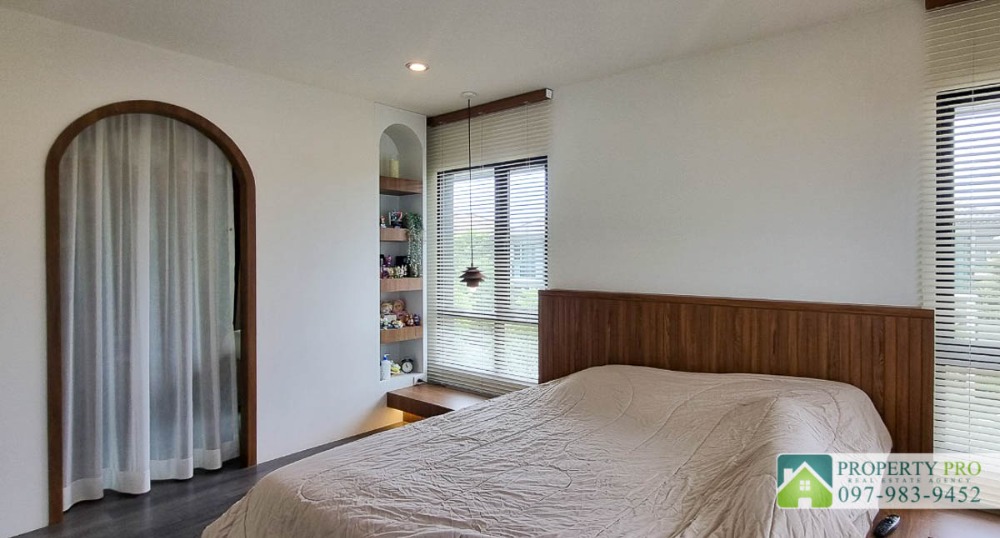 For SaleHouseBangna, Bearing, Lasalle : House for Sale Burasiri Bangna, 3 bedroom 50 sqw 113 sqm Fully Furnished Near Bang Bo, Bang Phli, Assumption University : EL24S-035