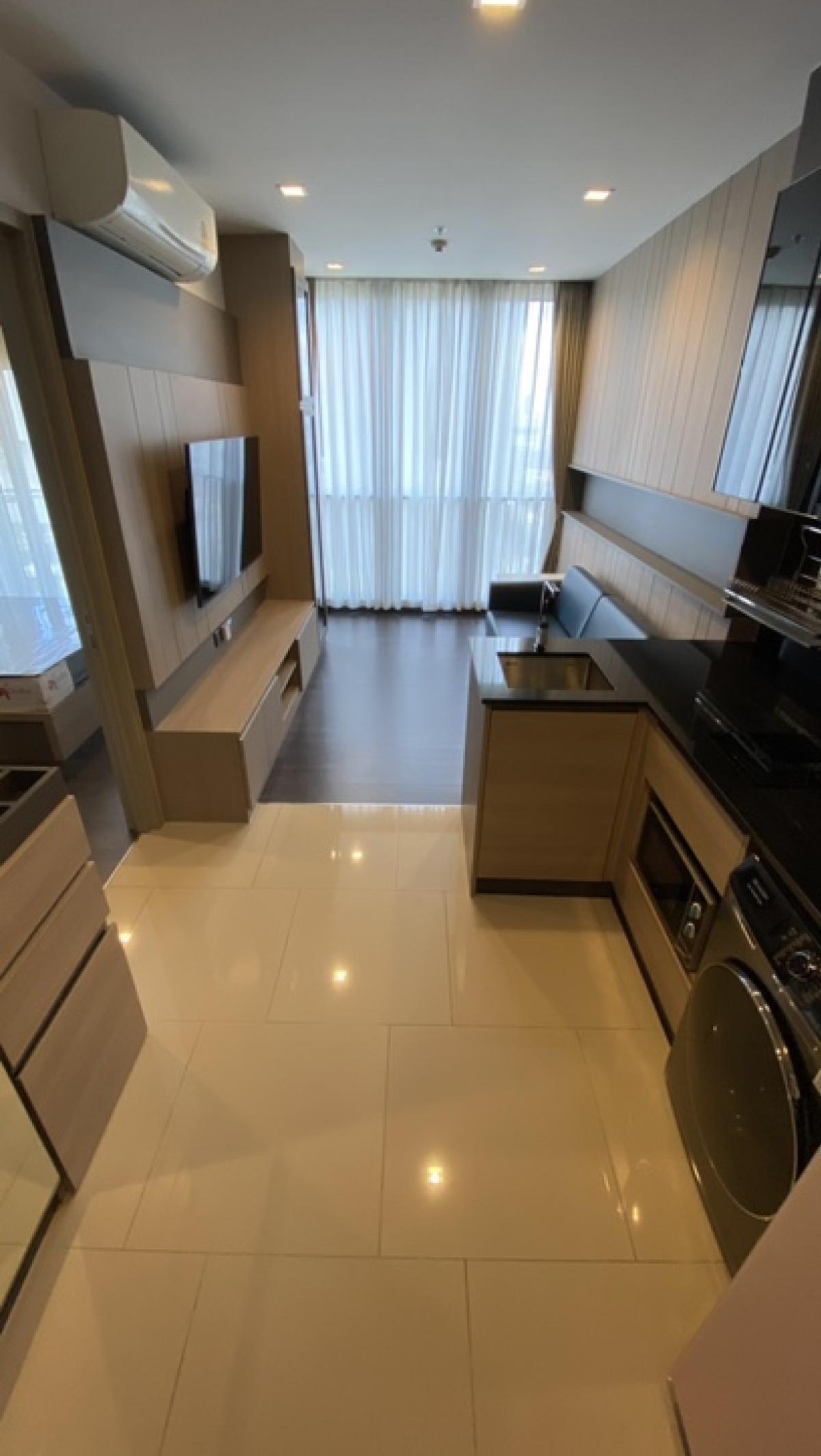For RentCondoRama9, Petchburi, RCA : THE LINE RATCHADA🚨 1 bedroom, built-in, very beautiful and perfect (ready to move in💯)