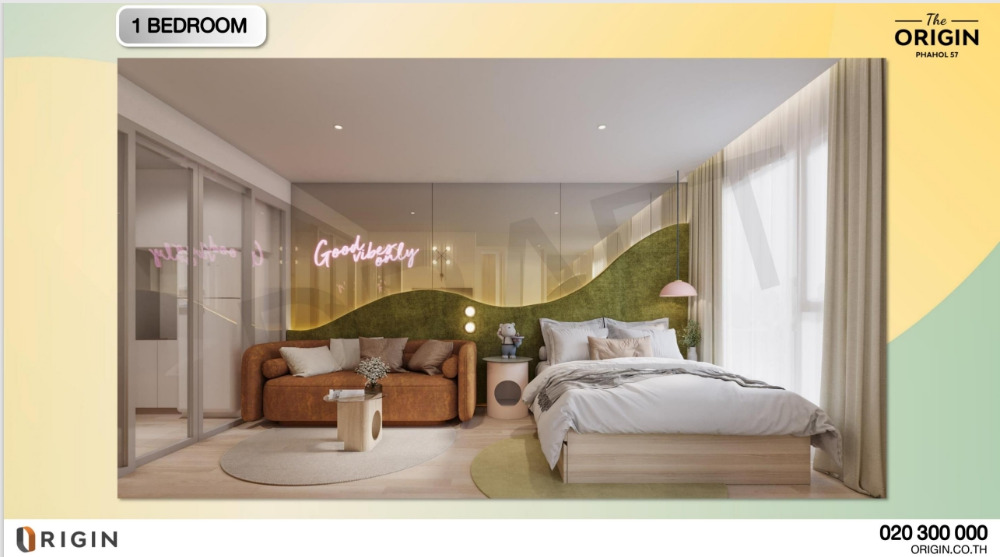 Sale DownCondoKasetsart, Ratchayothin : Down payment for sale: The Origin Phaholyothin 57 (255,500 baht) The Origin Phaholyothin 57, pet-friendly condo, close to the BTS.