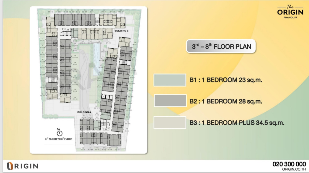 Sale DownCondoKasetsart, Ratchayothin : Down payment for sale: The Origin Phaholyothin 57 (255,500 baht) The Origin Phaholyothin 57, pet-friendly condo, close to the BTS.