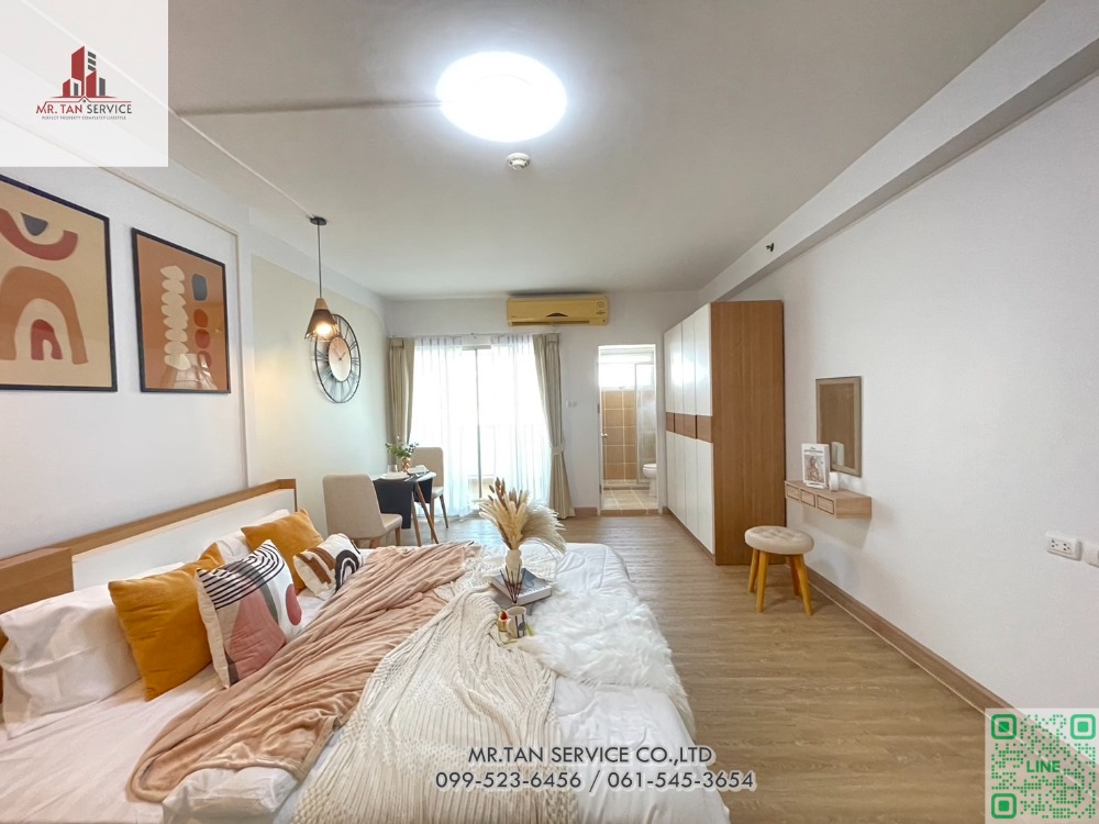 For SaleCondoPattanakan, Srinakarin : Condo for sale, Supalai Park Srinakarin, beautifully decorated, fully furnished, ready to move in, next to the BTS.