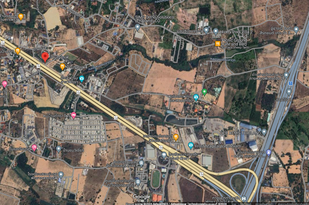 For SaleLandPattaya, Bangsaen, Chonburi : Beautiful land for sale, already filled, Ban Krak Road, Nong Pla Lai Subdistrict, Bang Lamung District, Chonburi Province, area 12 rai.