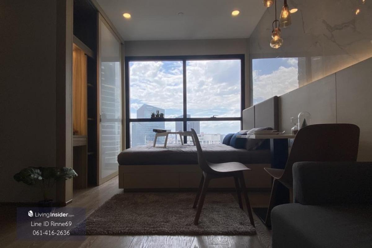 ให้เช่าคอนโดสยาม จุฬา สามย่าน : Ashton Chula Silom ห้องสวย Studio roomขนาด 24 ตารางเมตร เฟอร์นิเจอร์ บิ้วอิน มีเครื่องใช้ไฟฟ้าครบ  โทร 061-4162636